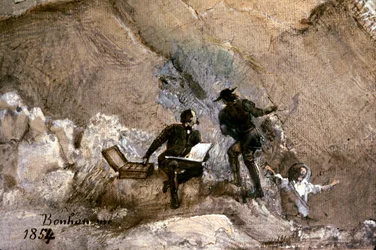 Ignace Francois Bonhomme painting outdoors