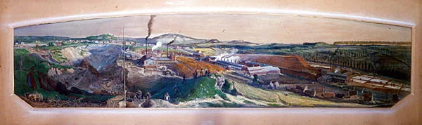Industrial landscape in the Blanzy coal field, Saone-et-Loire