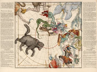 North Pole, Plate 1 from Globi coelestis in tabulas planas redacti descriptio