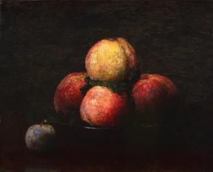 Still Life of Peaches and Plums