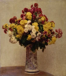 Chrysanthemums in a Vase