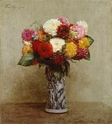Dahlias in a Chinese Vase, 1874