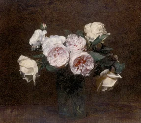 Still Life: pink, white and yellow Roses, 1894