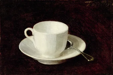White Cup and Saucer