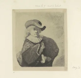 Self-Portrait with Hat with Soft Brim and Embroidered Coat