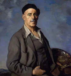 Self-Portrait with Blue Background – 1942
