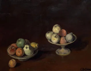 Fruit Bowl and Plate of Apples