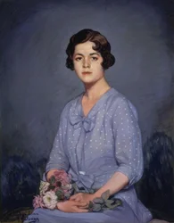 Lucia (Portrait of a Young Woman Sitting with Flowers in Hand)