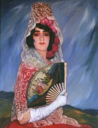 My Cousin Candica with Mantilla