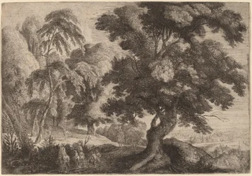 Landscape with Two Deer
