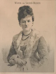 Writer Wanda von Sacher-Masoch, née Angelika Aurora Rümelin, 1879