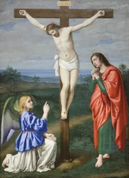 Crucified Christ Between an Angel and Saint John the Evangelist