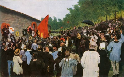 Annual Celebration by the Wall of the Communards at the Cemetery in Paris, 1883, 1965
