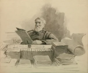 Portrait of the author Dmitry Grigorovich 1822-1899, 1894