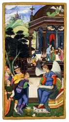 An Angel Conversing with a Group of Europeans