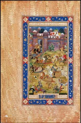 Nariman Kills the Son of the Khaqan of China. From The Garshaspnama epic by Asadi Tusi
