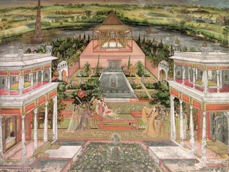 A Mughal Princess in Her Garden