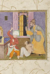 A prisoner is brought to justice (detail)