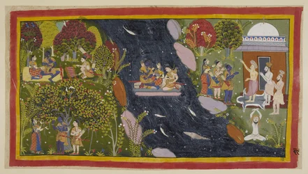 Bharadvaja Advises Travellers (detail)
