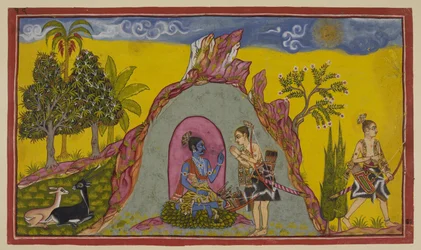 On Mount Prasravana, the two princes wait until the advent of autumn and of the season for going to war, in the meantime revelling in the beauty of the flora and fauna on the mountain and the wonders of the rainy season. But once enthr