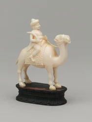 Black knight, chess piece, India, 1820