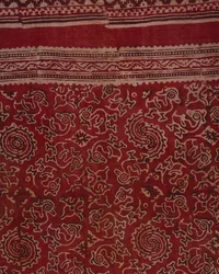 Block-printed textile for export trade with geese, lotus bud and rosette pattern, Indian, c.1500 (detail)