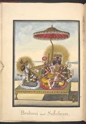 Brahma and Sarasvati