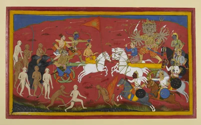 Chariots clash amid omens as Vibhishana encourages Rama