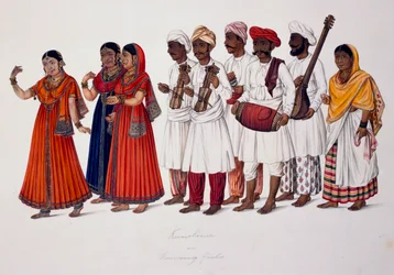 Dancing girls and musicians, c.1828