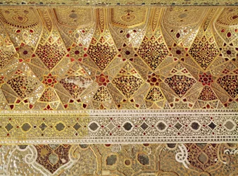 Detail of the Gallery of Mirrors, Sheesh Mahal, Lahore Fort