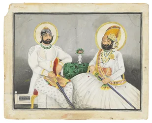 Double Portrait of Jaswant Singhji and Takhat Singh, Jodhpur, Mid-19th Century