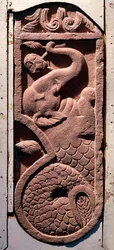 Indian Art: “A Fish-Tailed Elephant”. Kushan period (Kushan or Kouchan). From Sonkh, Mathura. 1st century AD. Mathura, Archaeological Museum.