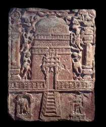 Jain Tablet of Homage Setup by Vasu, the Daughter of Courtesan Lavana Sobhika