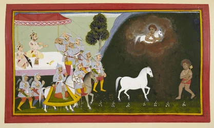 King Sagara performs the Ashvamedha sacrifice, and Vasava steals the horse