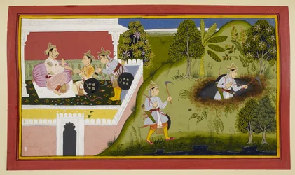 King Sagara Sends Anshuman to Search for the Horse