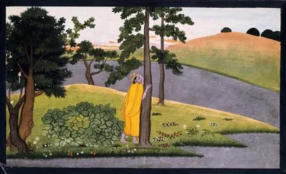 Krishna Leaning Against a Tree, Awaiting Radha