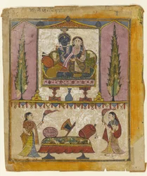 Lakshmi Naryana, frontispiece from the Tula Ram Bhagavata Purana