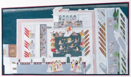 Maharana Jagat Singh II frolics in a palace pool
