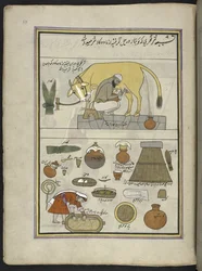 Milkman of the Gujar Caste and Wife, 86 Drawings Bound into a Volume Depicting Trades and Occupations in Kashmir