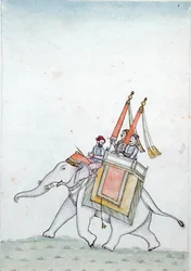 Portrait of a prince riding an elephant, early 19th century