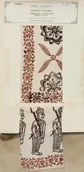 Printed cotton palampore or bed-cover sample from Masulipatam in Madras, from The Collection of the Textile Manufacturers of India, by John Forbes Watson, published in 1866