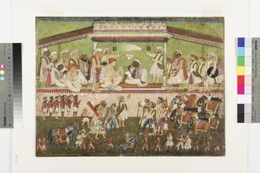 Raghuji Bhonsle II Presides Over a Military Review, c.1790