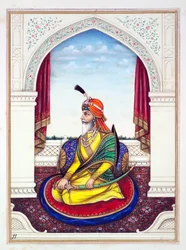 Rajah Chattar Singh, from The Kingdom of the Punjab, its Rulers and Chiefs, volume I