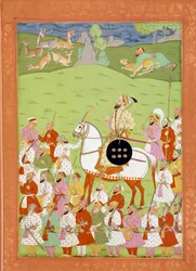 Representation of Shah Alem second son of Aurengzib on horseback
