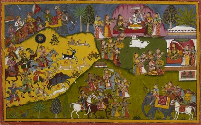 Rama Tells of Kardama, Transformed into Ila, Alternating Between Male and Female Forms Monthly