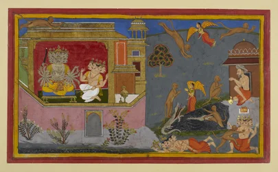 Ravana Sees Hanuman’s Journey; Brahma’s Obstacles Fail to Stop Him