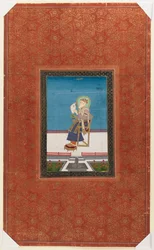 Shah Jahan with a falcon