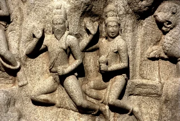 Shiva bestowing a gift (detail)
