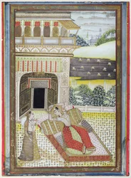 The Abandoned Rani, from a Ragamala, Rajasthan School