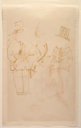 The clerk Nabin kills his wife Elokeshi with a vegetable peeler, c.1880